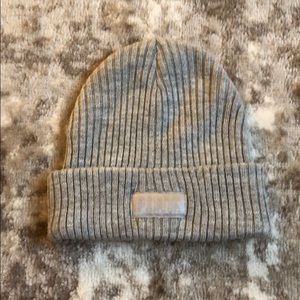 NWOT Pink Victoria Secret ribbed beanie.